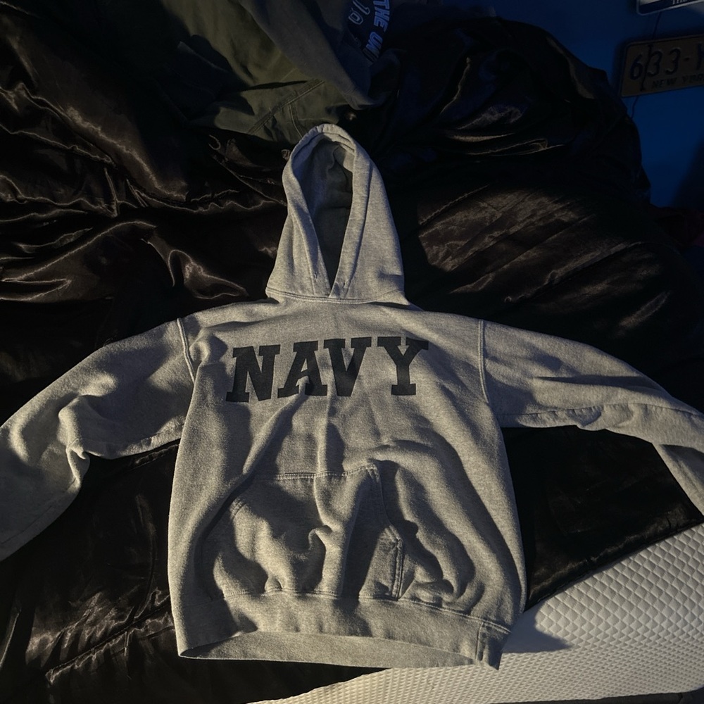 Grey Navy hoodie